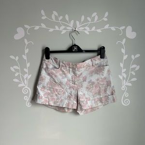Blue & Pink Floral Print Colori Mini Shorts in size US 9